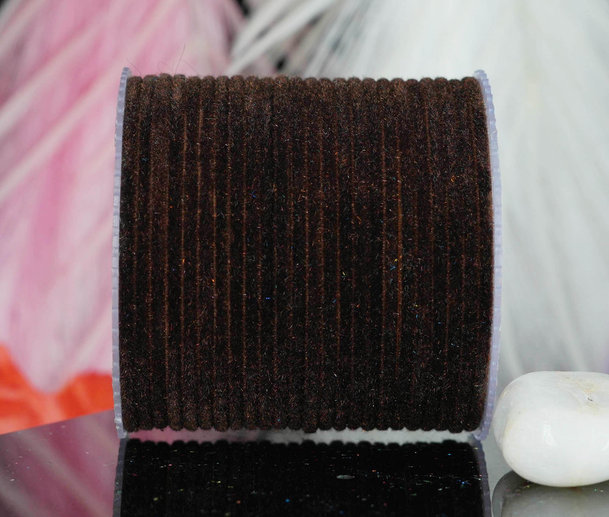 Brown Velvet Metal Bangles for Women & Girls (Pack of 24) - The Golden Cascade